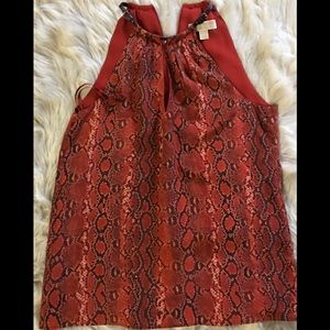 NWOT Michael Kors Snakeskin Print Top